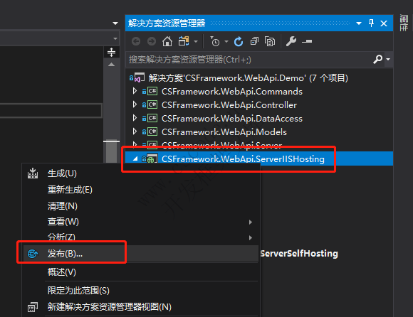 Demo开发环境配置 - CSFramework.WebApi后端开发框架