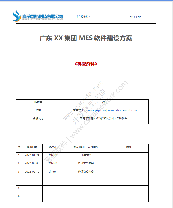 大型集团企业MES软件系统建设方案书