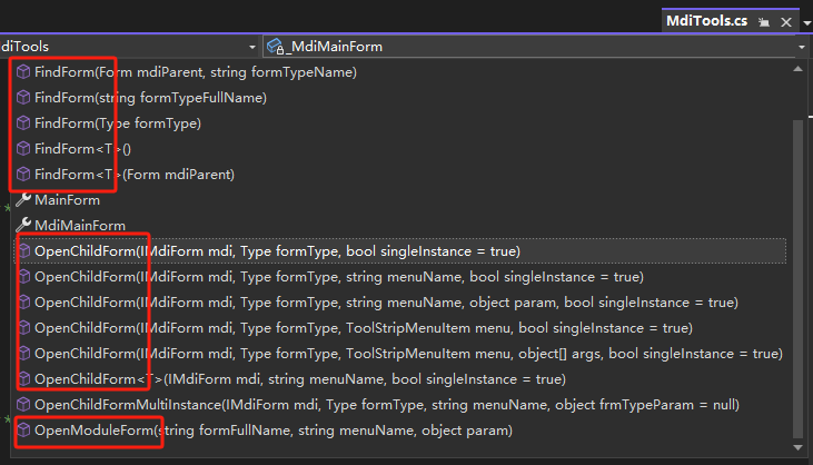 MdiTools.OpenChildForm详解