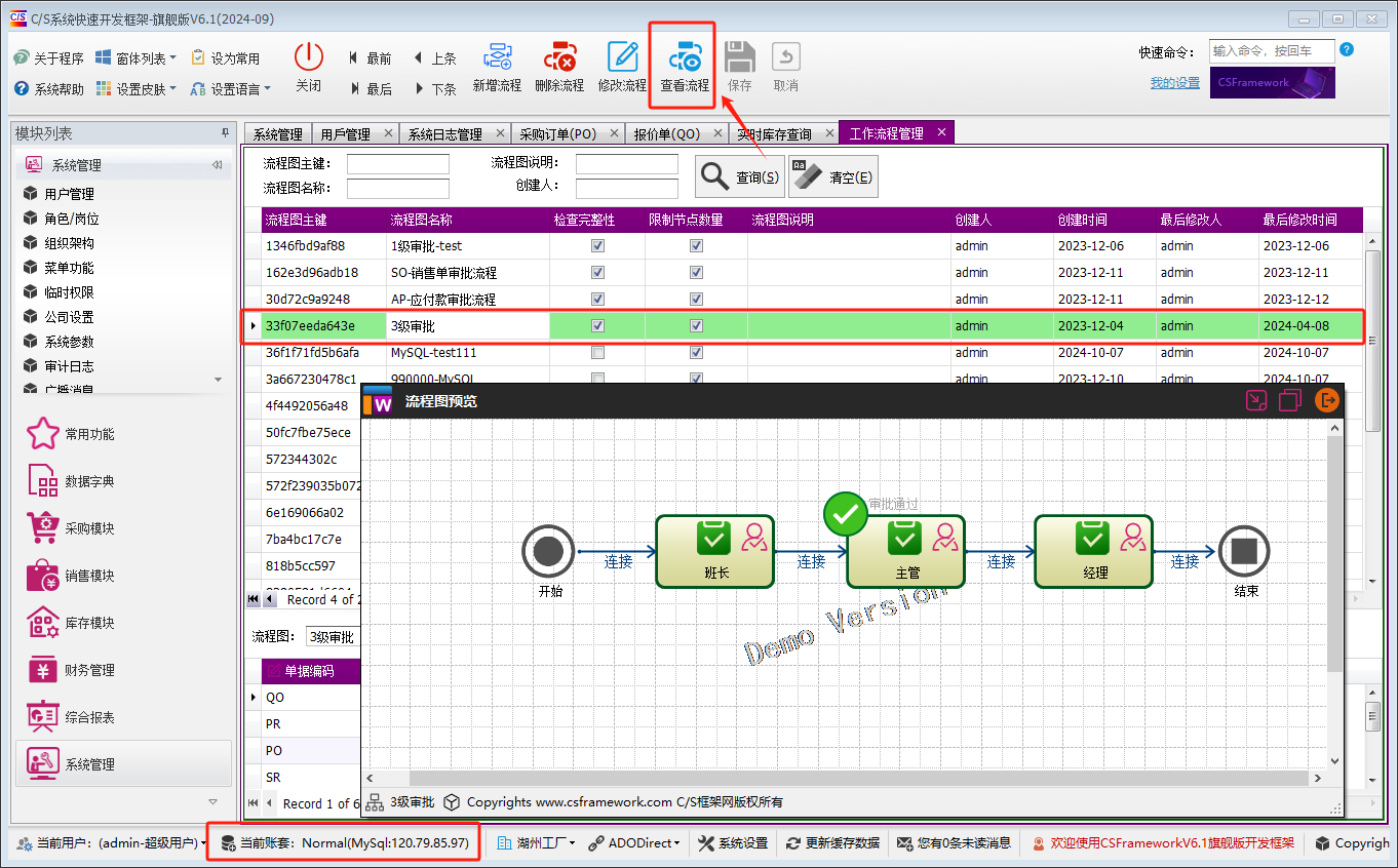 CSFramework软件开发框架 - MySql数据库测试报告