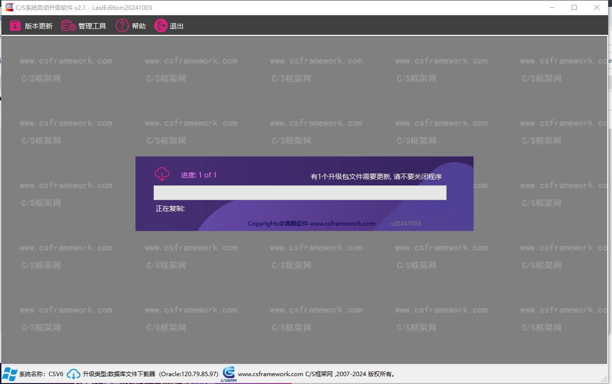 CSFramework软件开发框架 - Oracle数据库测试报告