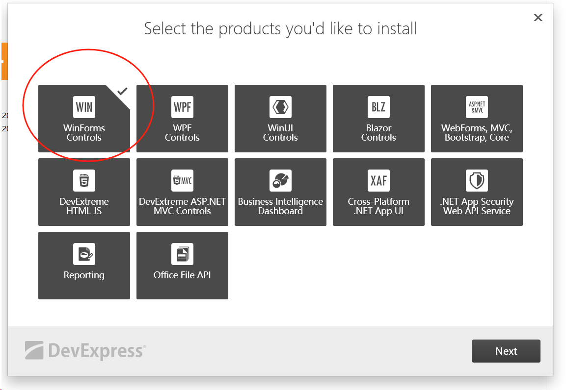 安装DevExpress V22.1.13