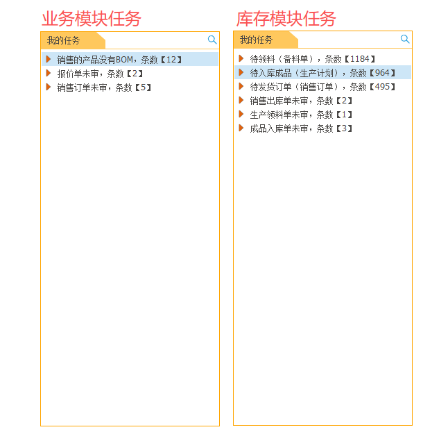 金罗门ERP - 用户操作手册 - 我的任务