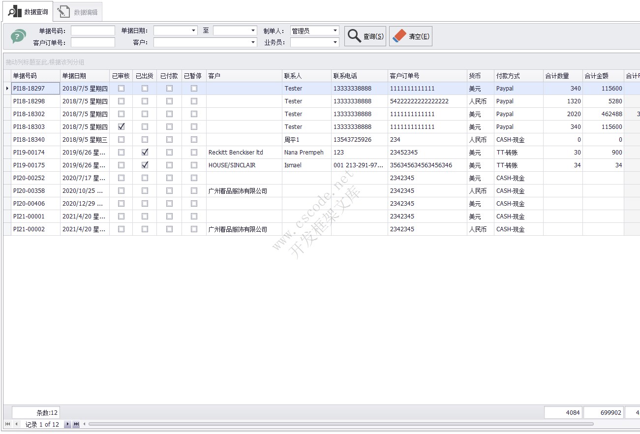 形式发票 - Proforma Invoice